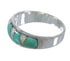Sterling Silver Turquoise And Opal Inlay Jewelry Ring Size 5-1/2 RX82984